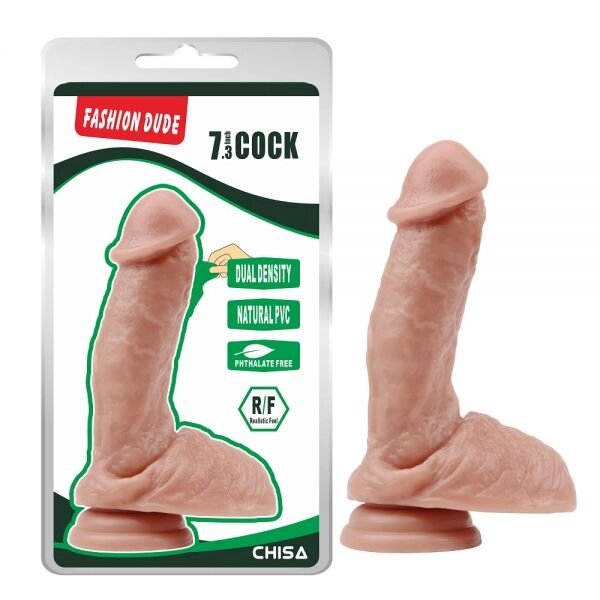 Тілесний  Масажер   на присоске Fashion Dude 7.3 Inch Cock від компанії Elektromax - фото 1