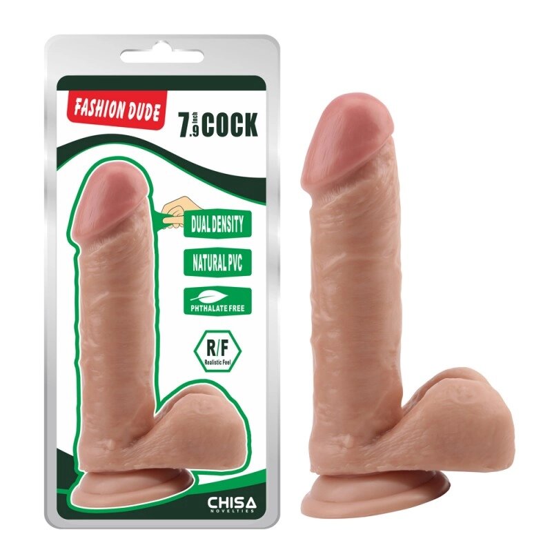 Тілесний  Масажер   на присоске Fashion Dude 7.9 Inch Cock від компанії Elektromax - фото 1