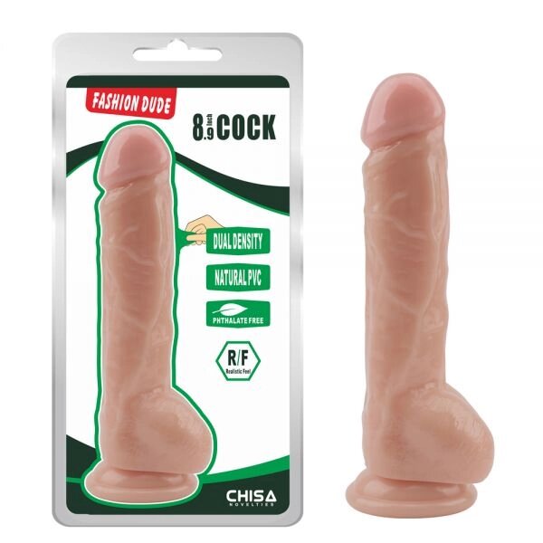 Тілесний  Масажер   на присоске Fashion Dude 8.9 Inch Cock від компанії Elektromax - фото 1