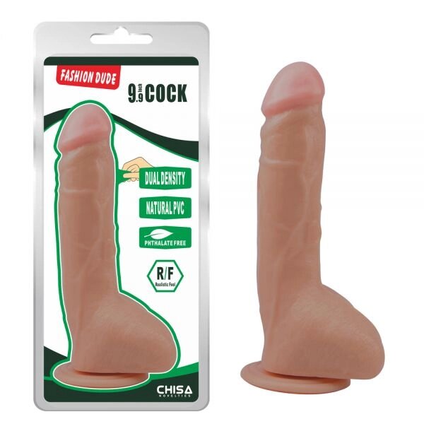 Тілесний  Масажер   на присоске Fashion Dude 9.9 Inch Cock від компанії Elektromax - фото 1