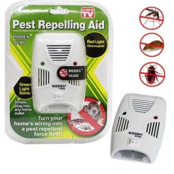 Ультразвуковий, електромагнітний відлякувач гризунів і комах Pest Repelling Aid від компанії Elektromax - фото 1