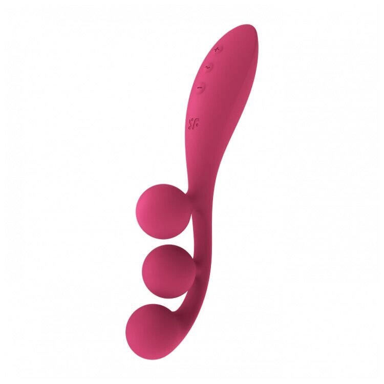 Універсальний вібратор Satisfyer Tri Ball 1, 3 мотори, гнеться від компанії Elektromax - фото 1