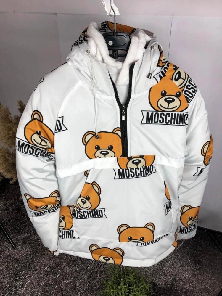 Утеплений анорак білий moschino 48-43.7/441 від компанії Elektromax - фото 1