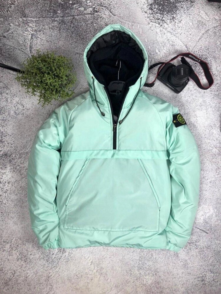 Утеплений анорак STONE ISLAND бірюзовий  48-43.7/423 від компанії Elektromax - фото 1