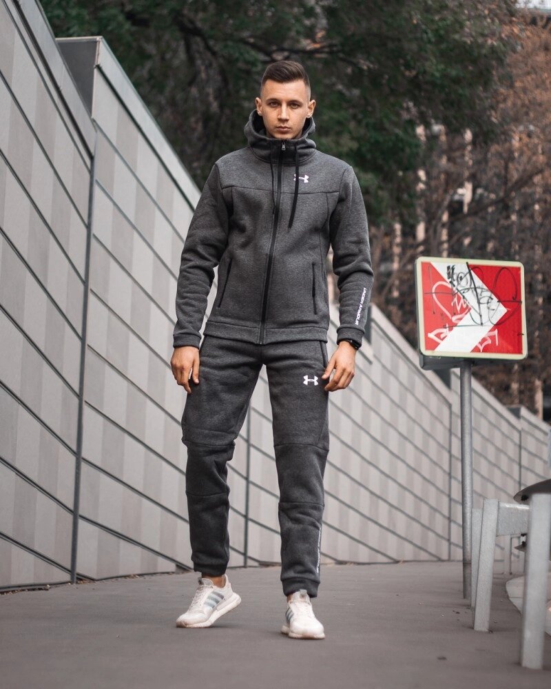 Утеплений спортивний костюм Under Armour сірий від компанії Elektromax - фото 1