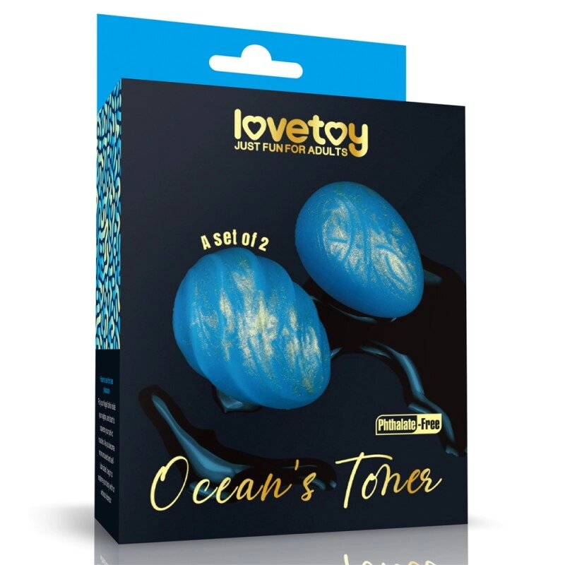 Вагінальні кульки для тренування м'язів Oceans Toner Egg Set Oval від компанії Elektromax - фото 1