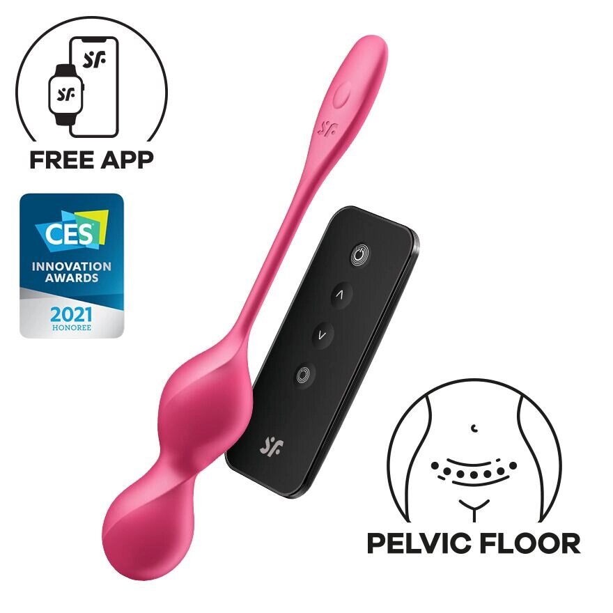 Вагінальні смарт-кульки з вібрацією Satisfyer Love Birds 2 Connect App Red, 86 г, пульт ДК від компанії Elektromax - фото 1