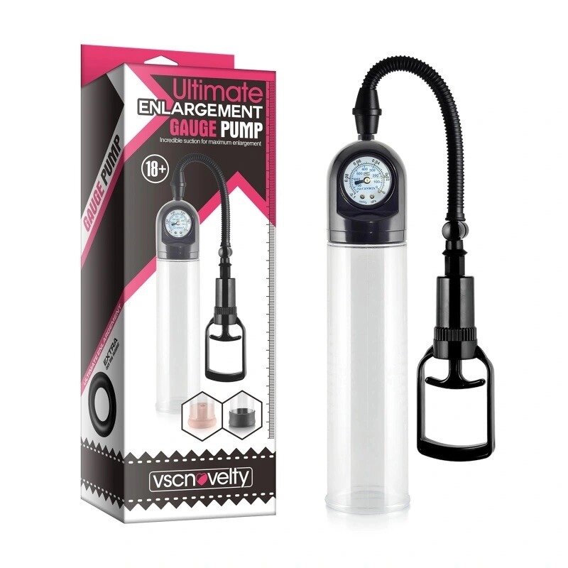 Вакуумна помпа для пеніса Ultimate Enlargement Gauge Pump від компанії Elektromax - фото 1