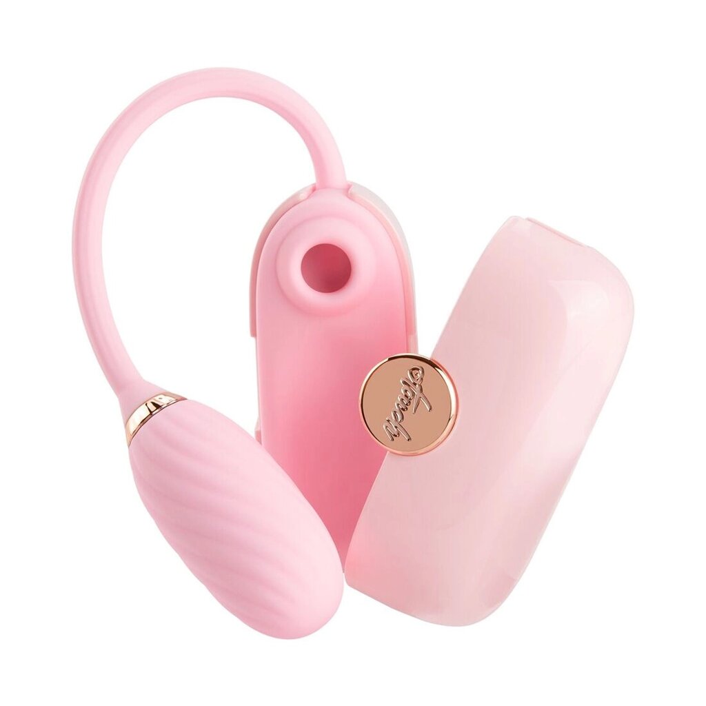 Вакуумний кліторальний стимулятор Otouch Louis Vibrate Pink з віброяйцем, у кейсі від компанії Elektromax - фото 1