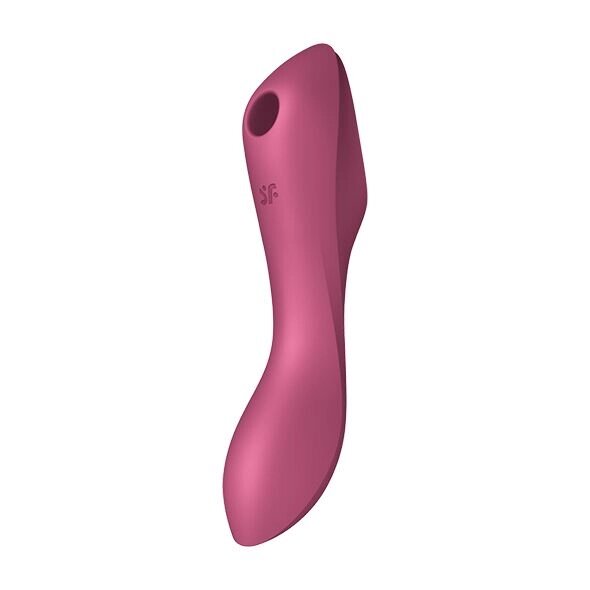 Вакуумний стимулятор із вібрацією Satisfyer Curvy Trinity 3 Red від компанії Elektromax - фото 1