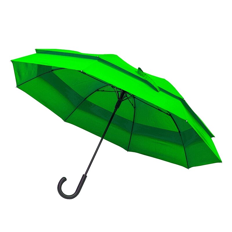 Велика парасоля-тростина напівавтомат FAMILY (зелений, ø 128 см) від компанії Elektromax - фото 1