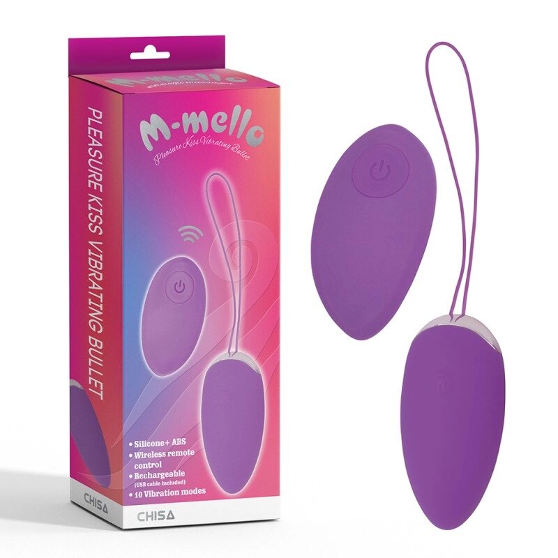 Вібрація фіолетової кулі задоволення поцілунок m-mello від компанії Elektromax - фото 1