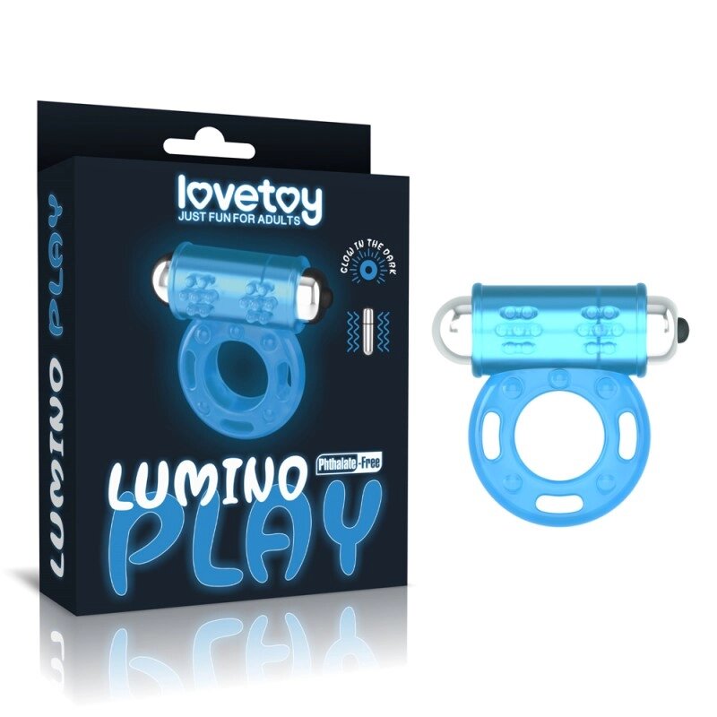 Вібраційне кільце для пеніса світиться Lumino Play Vibrating Penis Ring від компанії Elektromax - фото 1