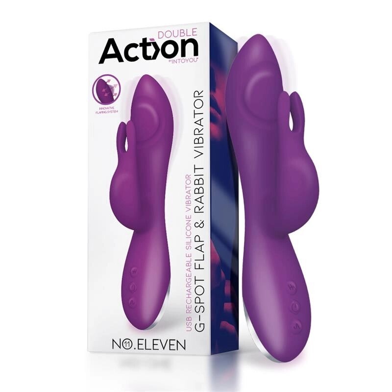 Вібратор для жінок Action No Eleven G-Spot Flap Rabbit Vibrator від компанії Elektromax - фото 1
