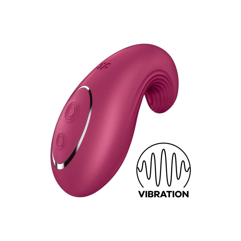 Вібратор Satisfyer Dipping Delight Berry, 2 мотори, гнучкий кінчик від компанії Elektromax - фото 1