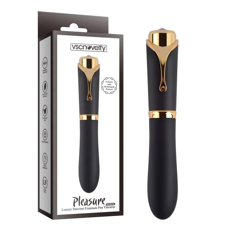 Вібратор у вигляді кулькової ручки Pleasure Luxury Discreet Fountain Pen Vibrator від компанії Elektromax - фото 1
