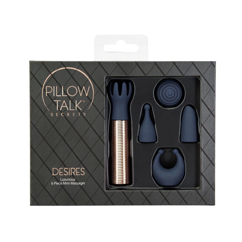 Вібромасажер Pillow Talk Secrets Desires 6-Piece Mini Massager Set - Navy від компанії Elektromax - фото 1