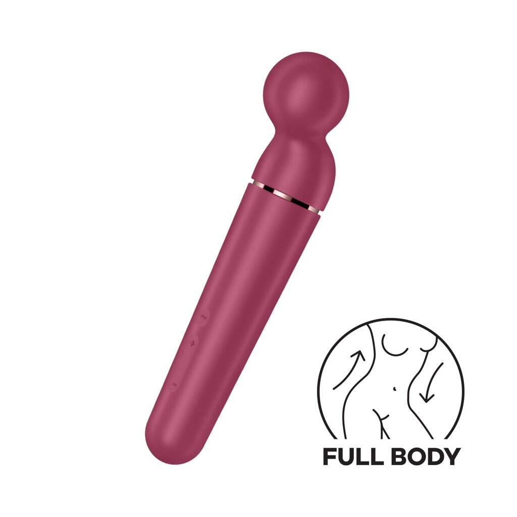 Вібромасажер Satisfyer Planet Wand-er Berry/Rosegold, дуже потужний, бездротовий від компанії Elektromax - фото 1