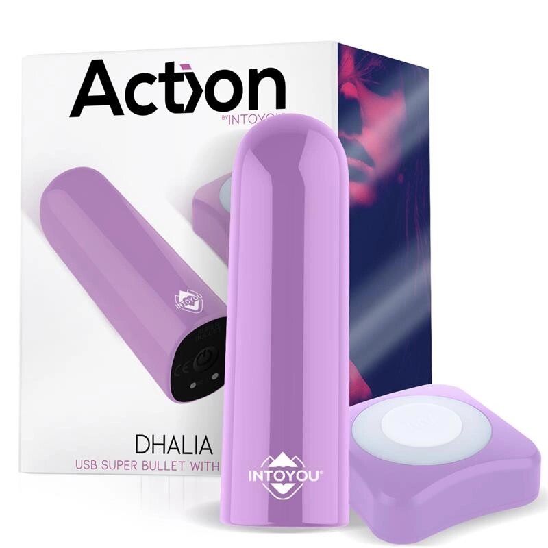 Вібропуля Action Dhalia Super Vibrating Bullet Purple від компанії Elektromax - фото 1