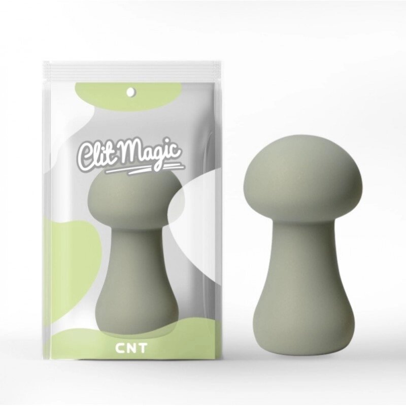 Вібростимулятор для жінок 3D Design Mushroom Gray Green від компанії Elektromax - фото 1