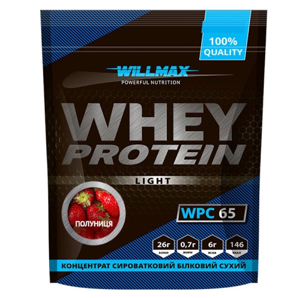 Whey Protein 65% 1 кг протеїн (полуниця) від компанії Elektromax - фото 1