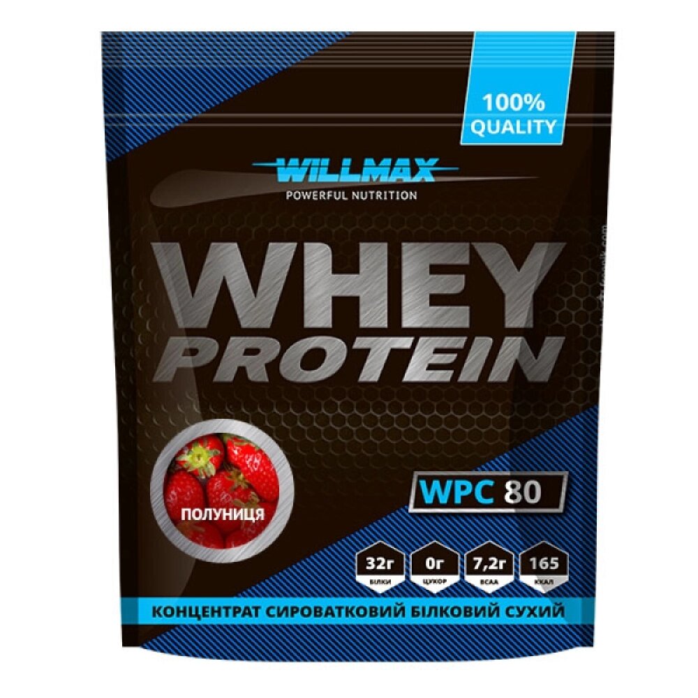 Whey Protein 80% 920 г протеїн (полуниця) від компанії Elektromax - фото 1