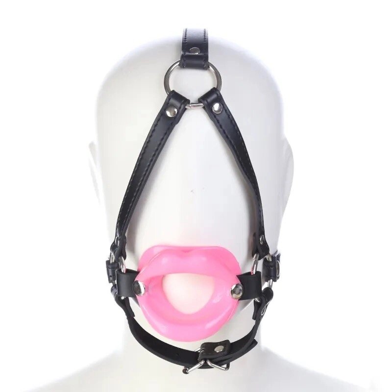 З отвором у формі губ Bondage Mouth Gag Pink від компанії Elektromax - фото 1