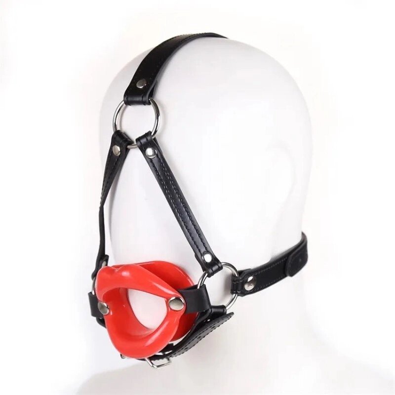 З отвором у формі губ Bondage Mouth Gag Red від компанії Elektromax - фото 1