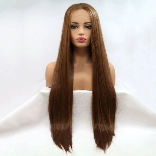 Zadira перука карамель коричнева жінка довга пряма лінія від компанії Elektromax - фото 1
