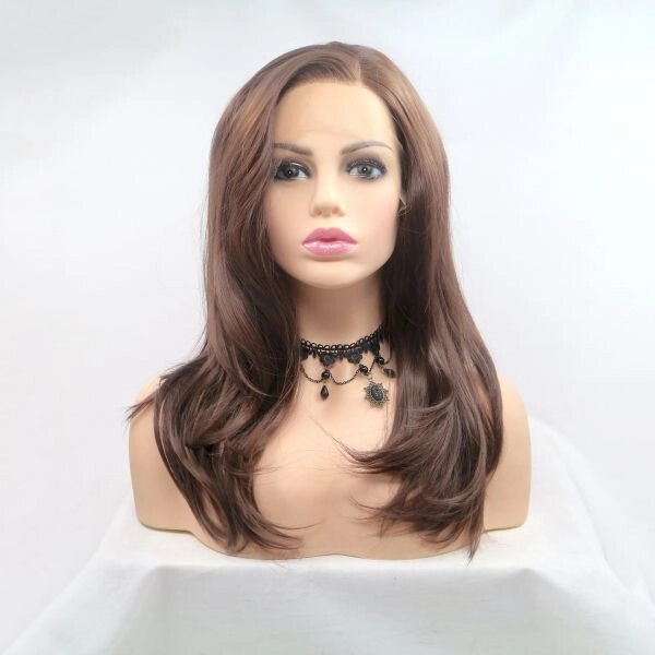 Zadira перука коричнева жіноча середня довжина від компанії Elektromax - фото 1