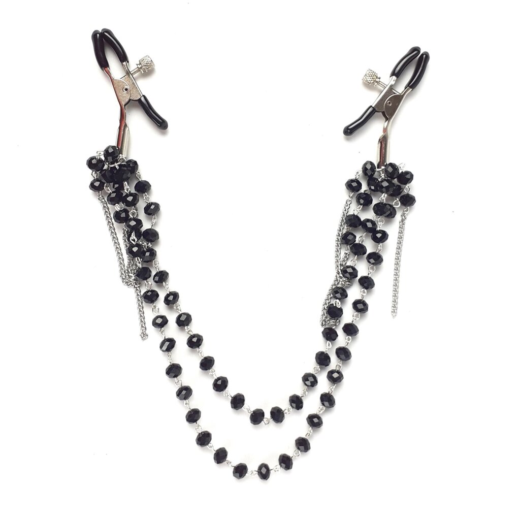 Затискач для сосків Art of Sex - Nipple clamps Sexy Jewelry Black від компанії Elektromax - фото 1