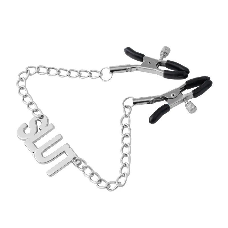 Затискачі для сосків Nipple Clamps Slut від компанії Elektromax - фото 1