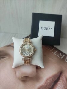 Жіночі наручний годинник Guess gold страз