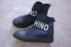 Жіночі снікерси черевики в стилі Moschino сині 36-39 36