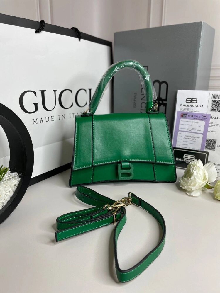 Жіноча сумка Balenciaga Hourglass Green wb030 від компанії Elektromax - фото 1