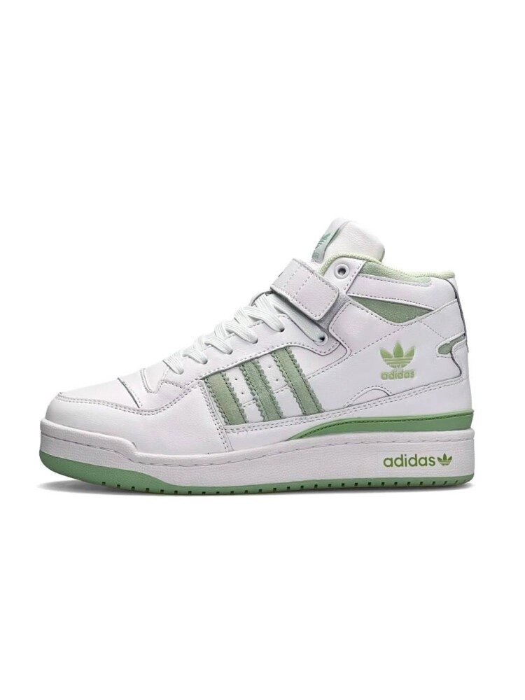 Жіночі кросівки Adidas Forum 84 High White Green Fur від компанії Elektromax - фото 1