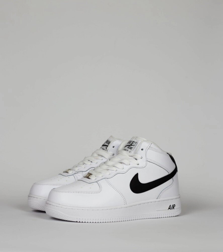 Жіночі кросівки  Nike Air Force 1 high Fur White Black від компанії Elektromax - фото 1