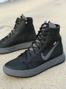 Зимові черевики Nike (чорні)