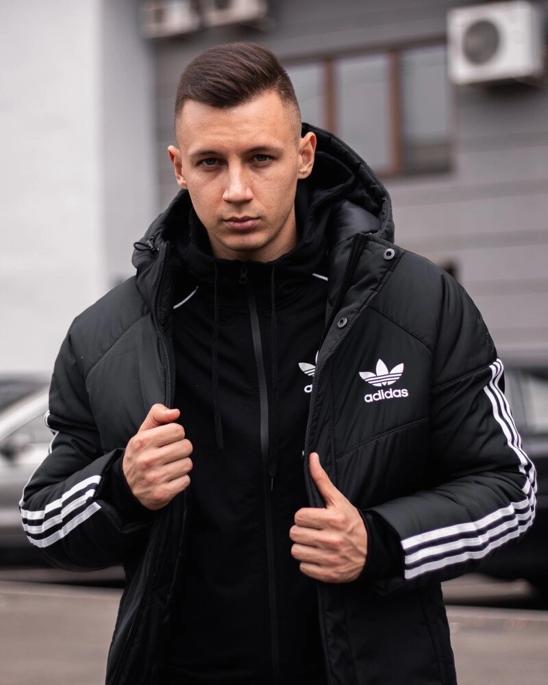 Зимова куртка Adidas Streetz чорна від компанії Elektromax - фото 1