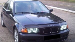 Дефлектор капоту (мухобійка) BMW 3 Series (46 кузов) 1998-2001 бмв 46 кузов Vip Tuning