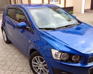 Дефлектори вікон (вітровики) Chevrolet Aveo Hb 5d 2011 Cobra tuning C31811