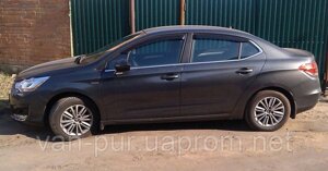 Дефлектори вікон (вітровики) CITROEN C4 II Sd 5d 2012 "EuroStandart"