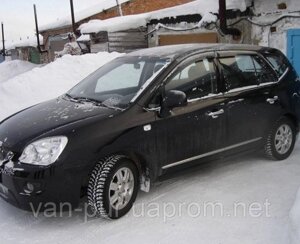 Дефлектори вікон (вітровики) KIA Carens 2006-