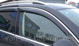 Віконні дефлектори (Vetroviki) Lexus RX III 300/350/400 2009-2015 з хромованим ліпленням