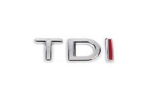 Емблема "TDI" для Volkswagen Jetta 2006-2011 (TD - хром, I - червона)