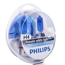 Автолампи H4 12V 60/55W Philips Diamond vision (P43) - опт