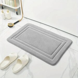 Коврик для ванної кімнати, коврик ворсистий з піни з ефектом пам'яті водопоглинаючий 40х60 см