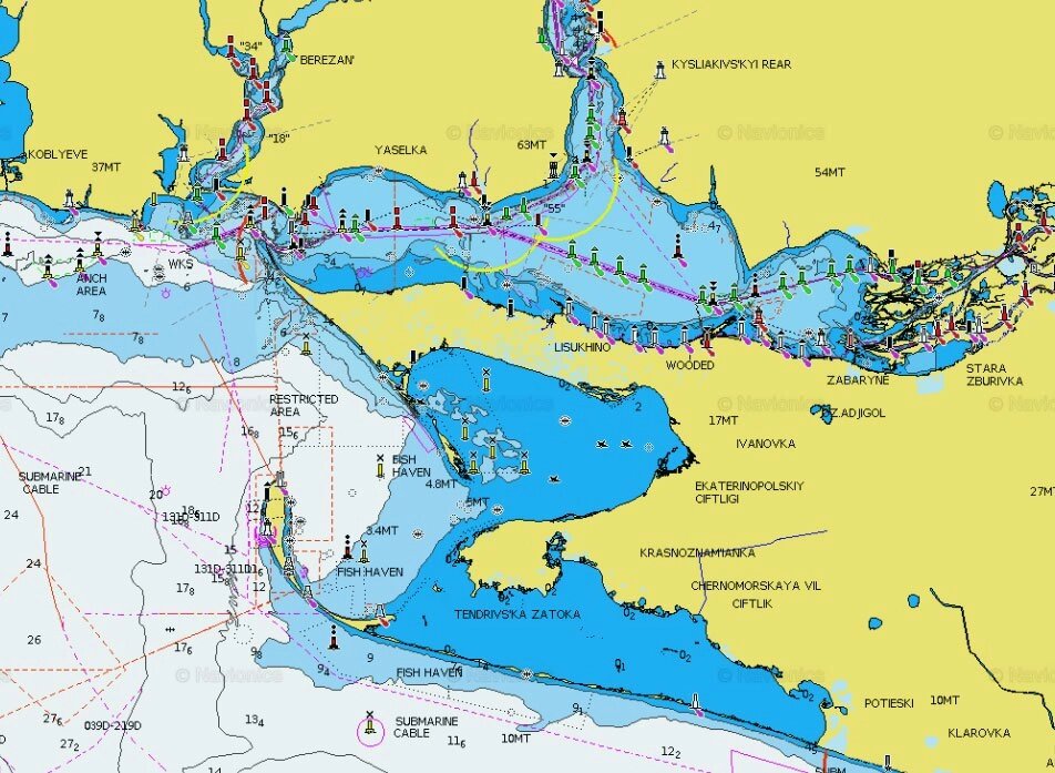 Карта NAVIONICS "ДНІПРО + Середземне і Чорне море" для Lowrance, Simrad, Eagle, Humminbird, Raymarine 43XG від компанії CyberTech - фото 1