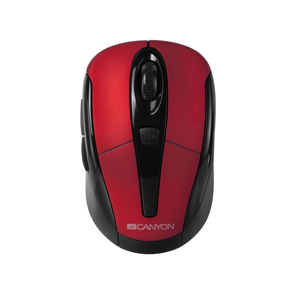 Миша бездротова Canyon CNR-MSOW06R Black / Red USB від компанії CyberTech - фото 1