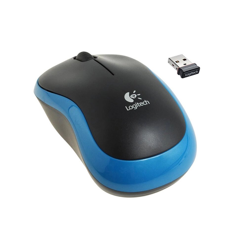 Миша бездротова Logitech M185 (910-002239) Blue USB від компанії CyberTech - фото 1